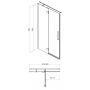 Cersanit Crea drzwi prysznicowe 120 cm lewe chrom/szkło przezroczyste S159-003 zdj.2
