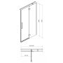 Cersanit Crea drzwi prysznicowe 120 cm prawe chrom/szkło przezroczyste S159-004 zdj.2