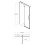 Cersanit Crea drzwi prysznicowe 90 cm lewe chrom/szkło przezroczyste S159-005 zdj.2