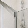 Cersanit Crea drzwi prysznicowe 120 cm chrom/szkło przezroczyste S159-007 zdj.4