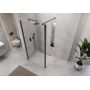 Cersanit Mille ścianka prysznicowa walk-in 50 cm czarny mat/szkło przezroczyste S161-016 zdj.3