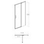 Cersanit Moduo drzwi prysznicowe 80 cm prawe chrom/szkło przezroczyste S162-004 zdj.2