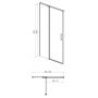 Cersanit Moduo drzwi prysznicowe 90 cm lewe chrom/szkło przezroczyste S162-005 zdj.2