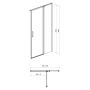 Cersanit Moduo drzwi prysznicowe 90 cm prawe chrom/szkło przezroczyste S162-006 zdj.2