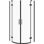 Cersanit City kabina prysznicowa 90x90 cm półokrągła czarny mat/szkło przezroczyste S584-071 zdj.1