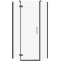 Cersanit City kabina prysznicowa 90x90 cm pięciokątna lewa czarny mat/szkło przezroczyste S584-083 zdj.1