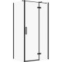 Cersanit City kabina prysznicowa 100x80 cm prostokątna prawa czarny mat/szkło przezroczyste S584-096 zdj.1
