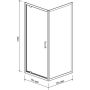 Cersanit Arteco kabina z brodzikiem 80x80 cm kwadratowa chrom połysk/szkło przezroczyste S601-133 zdj.2