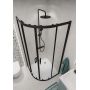 Cersanit Arteco kabina prysznicowa 80x80 cm półokrągła czarny mat/szkło przezroczyste S913-013 zdj.4