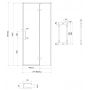 Cersanit Larga drzwi prysznicowe 80 cm prawe chrom/szkło przezroczyste S32-115 zdj.2