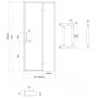 Cersanit Larga drzwi prysznicowe 100 cm prawe czarny/szkło przezroczyste S932-125 zdj.2