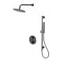 Cersanit Zen zestaw prysznicowy podtynkowy termostatyczny z deszczownicą czarny-gun metal S952-046 zdj.1