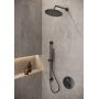 Cersanit Zen zestaw prysznicowy podtynkowy termostatyczny z deszczownicą czarny-gun metal S952-046 zdj.3