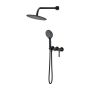 Cersanit Virgo zestaw prysznicowy podtynkowy z deszczownicą czarny S952-048 zdj.1