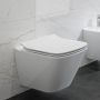 Cersanit City zestaw miska WC z deską wolnoopadającą, stelaż z przyciskiem biały / czarny mat (S701779, S701405) zdj.18