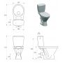 Cersanit MITO Cersania SimpleOn zestaw WC kompakt z deską wolnoopadającą biały K11-2337 zdj.2