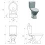Cersanit MITO Cersania II SimpleOn zestaw WC kompakt z deską wolnoopadającą biały K11-2339 zdj.4