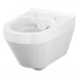 Cersanit Crea SET B35 miska WC CleanOn z deską wolnoopadającą Slim i stelaż podtynkowy Aqua z przyciskiem spłukującym Accento Circle chrom błyszczący S701-289 zdj.3