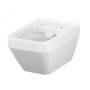 Cersanit Crea Set B36 miska WC CleanOn z deską wolnoopadającą Slim i stelaż podtynkowy Aqua z przyciskiem spłukującym Accento Square szkło białe S701-290 zdj.3