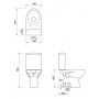 Cersanit Parva zestaw WC kompakt z deską wolnoopadającą biały K27-004 zdj.2