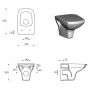 Cersanit Carina Set 800 miska WC z deską wolnoopadającą i stelaż podtynkowy Aqua z przyciskiem spłukującym Link chrom błyszczący S701-173 zdj.2