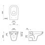 Cersanit Facile Set 884 miska WC z deską wolnoopadającą i stelaż podtynkowy Aqua z przyciskiem spłukującym Link chrom błyszczący S701-207 zdj.10