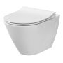 Cersanit City Set B30 Oval miska WC CleanOn z deską wolnoopadającą Slim i stelaż podtynkowy Aqua z przyciskiem spłukującym Accento Circle szkło białe S701-322 zdj.5