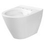 Cersanit City Set B30 Oval miska WC CleanOn z deską wolnoopadającą Slim i stelaż podtynkowy Aqua z przyciskiem spłukującym Accento Circle szkło białe S701-322 zdj.6