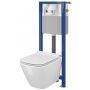 Zestaw Cersanit City Square CleanOn miska WC z deską sedesową Slim i stelaż podtynkowy Aqua 22 z przyciskiem Movi chrom S701-450 zdj.13