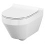 Zestaw Cersanit Crea Oval miska WC wisząca Clean On z deską wolnoopadającą Slim EcoBox biały S701-212-ECO zdj.1