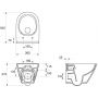 Zestaw Cersanit City Oval New miska WC wisząca CleanOn z deską wolnoopadającą Slim i stelaż podtynkowy Tech Line Opti z przyciskiem chrom błyszczący S701-660 zdj.3