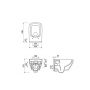 Zestaw Cersanit Crea miska WC wisząca CleanOn z deską wolnoopadającą Slim i stelaż podtynkowy Tech Line Opti z przyciskiem chrom błyszczący S701-669 zdj.3
