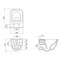 Zestaw Cersanit Virgo miska WC wisząca CleanOn z deską wolnoopadającą Slim i stelaż podtynkowy Tech Line Opti z przyciskiem B1 chrom błyszczący S701-674 zdj.3
