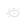 Cersanit Moduo umywalka 56,5x36,5 cm nablatowa asymetryczna EcoBox biała K116-052-ECO zdj.2