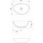 Cersanit Moduo umywalka 56,5x36,5 cm nablatowa antracyt K116-106 zdj.2