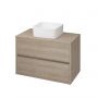 Cersanit Crea umywalka 35 cm nablatowa kwadratowa biała EcoBox K114-007-ECO zdj.3
