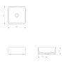 Cersanit Crea umywalka 35 cm nablatowa kwadratowa biała EcoBox K114-007-ECO zdj.2