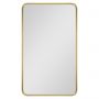 Dubiel Vitrum Rio Gold lustro łazienkowe 50x80 cm prostokątne rama złota zdj.1