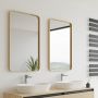 Dubiel Vitrum Rio Gold lustro łazienkowe 50x80 cm prostokątne rama złota zdj.10