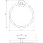 Deante Jaśmin wieszak na ręcznik chrom ADJ_0611 zdj.2