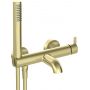 Deante Silia zestaw wannowo-prysznicowy ścienny złoty szczotkowany BQSR11M zdj.1