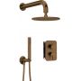 Deante Silia zestaw prysznicowy podtynkowy z deszczownicą brąz szczotkowany BXYYCQSM zdj.1