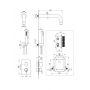 Deante Silia zestaw prysznicowy podtynkowy z deszczownicą brąz szczotkowany BXYYCQSM zdj.2