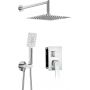 Deante Blur zestaw prysznicowy podtynkowy z deszczownicą chrom BXYZ0QLM zdj.1