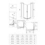Deante Kerria Plus kabina prysznicowa 90x90 cm kwadratowa chrom połysk/szkło przezroczyste KKN0U09U09 zdj.6