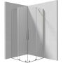 Deante Kerria Plus kabina prysznicowa 90x90 cm kwadratowa stal szczotkowana/szkło przezroczyste KPNFP09P09 zdj.1