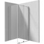 Deante Prizma kabina prysznicowa 100x80 cm prostokątna stal szczotkowana/szkło przezroczyste KPNFP10S08 zdj.1
