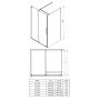 Deante Prizma ścianka prysznicowa walk-in 140 cm stal szczotkowana/szkło przezroczyste KTJ_F34R zdj.3