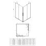 Deante Prizma ścianka prysznicowa walk-in 140 cm stal szczotkowana/szkło przezroczyste KTJ_F34R zdj.4
