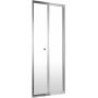 Deante Flex drzwi prysznicowe 90 cm wnękowe chrom/szkło przezroczyste KTL021D zdj.1